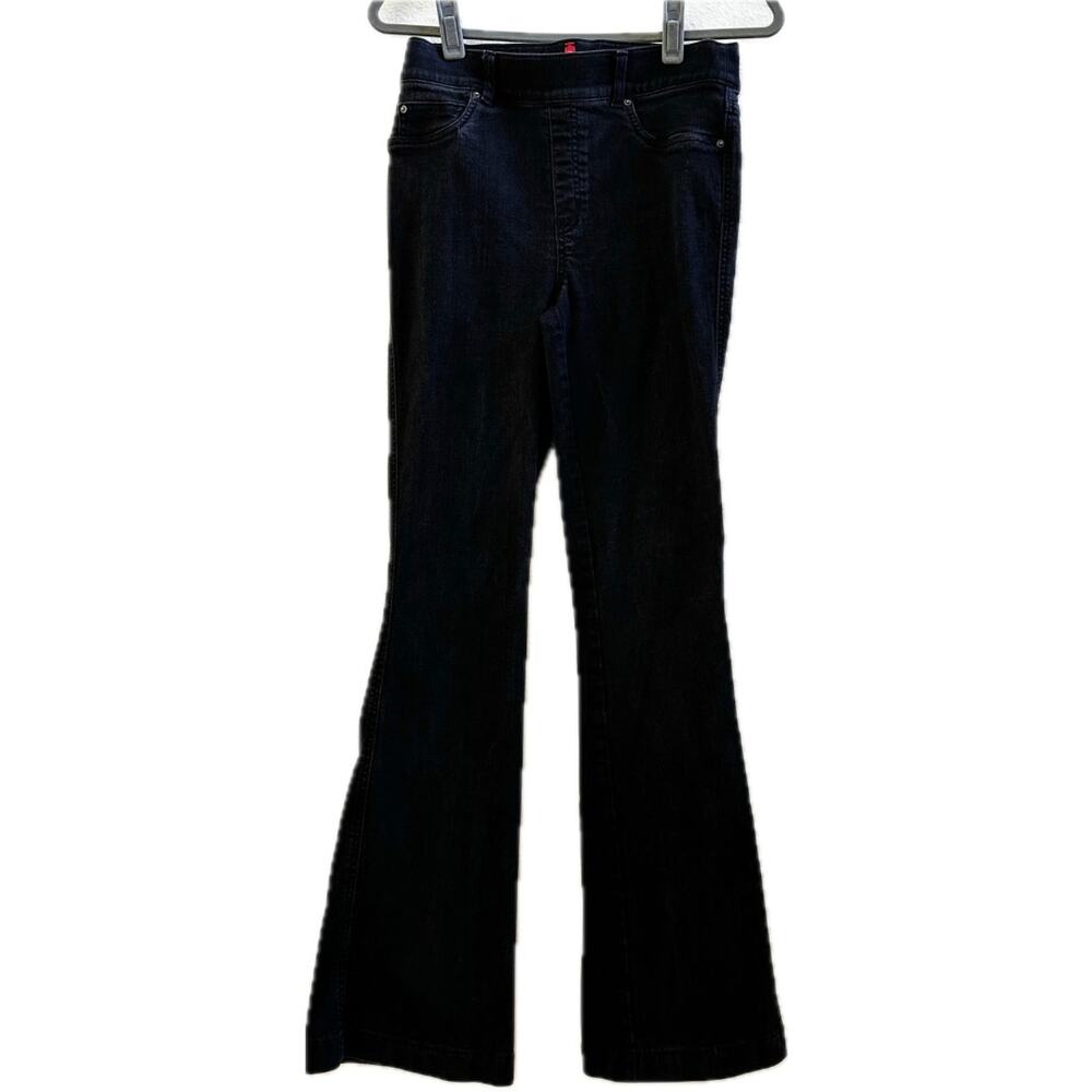 SPANX Black High Rise Pull-On Flare Jeans Size Medium